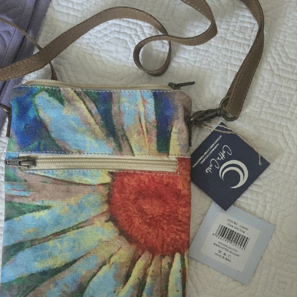 Chala Red and Blue Artistic Crossbody Bag